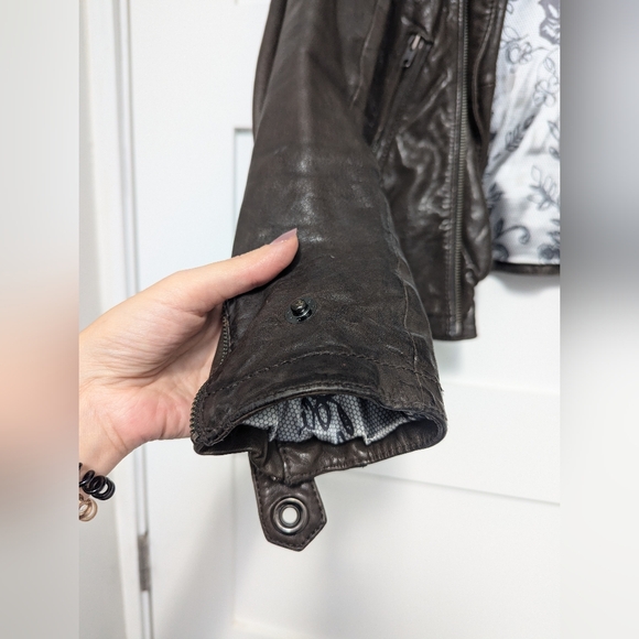 LINE 100% Lambskin Leather Jacket - Picture 17 of 17